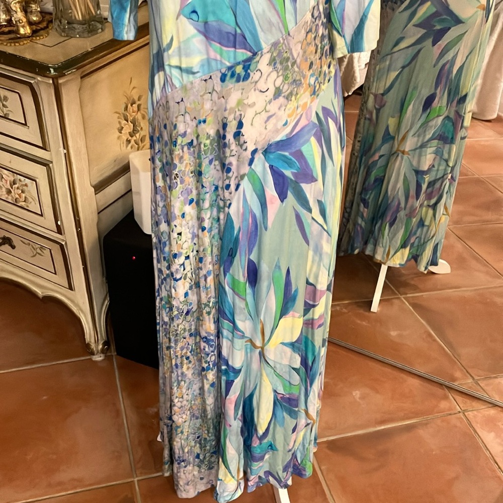 Blue Patterned Dress - Picture 2 of 6